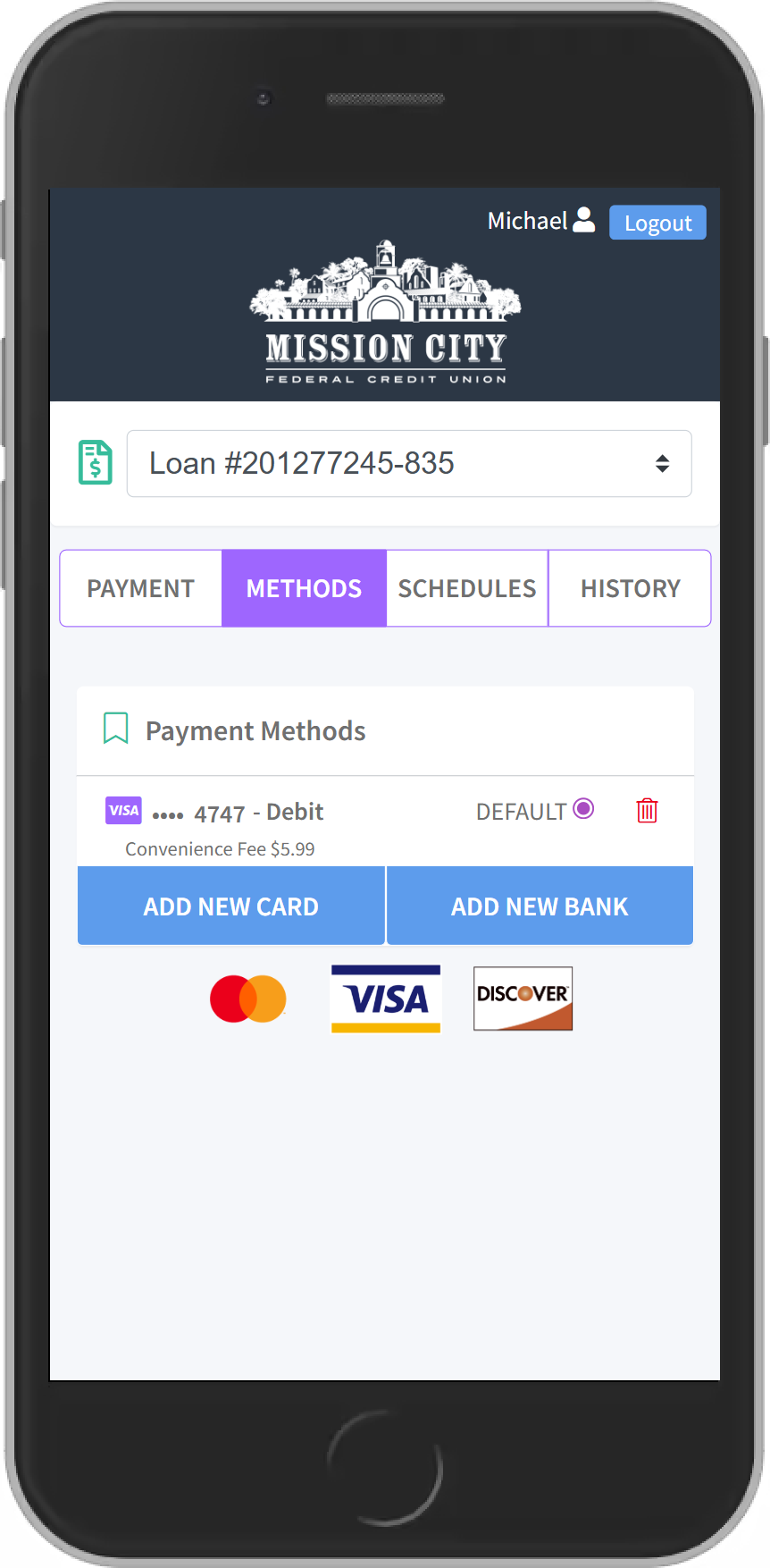 MessagePay Step 3 - Add Your Preferred Payment Method