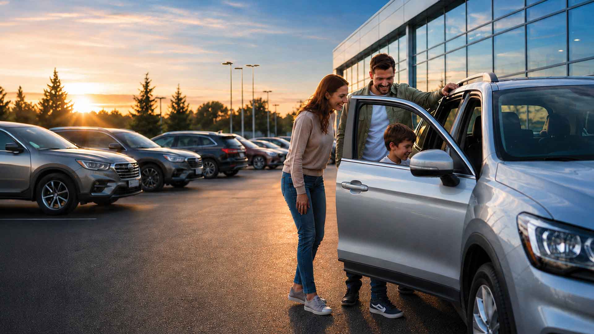 Family Buying Car
